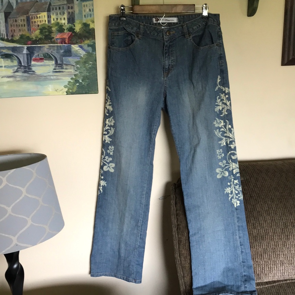 Disney Store women’s sz 12 Tinkerbell Jeans euc